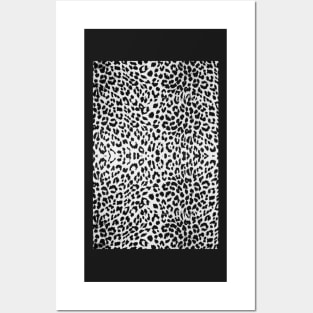 White Cheetah Print Posters and Art